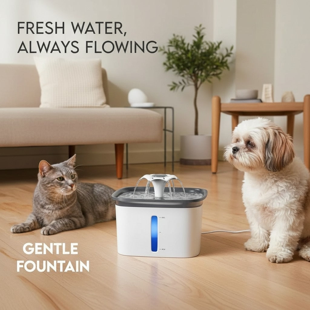 95oz Automatic Pet Water Fountain for Cats and Dogs with Replacement Filters